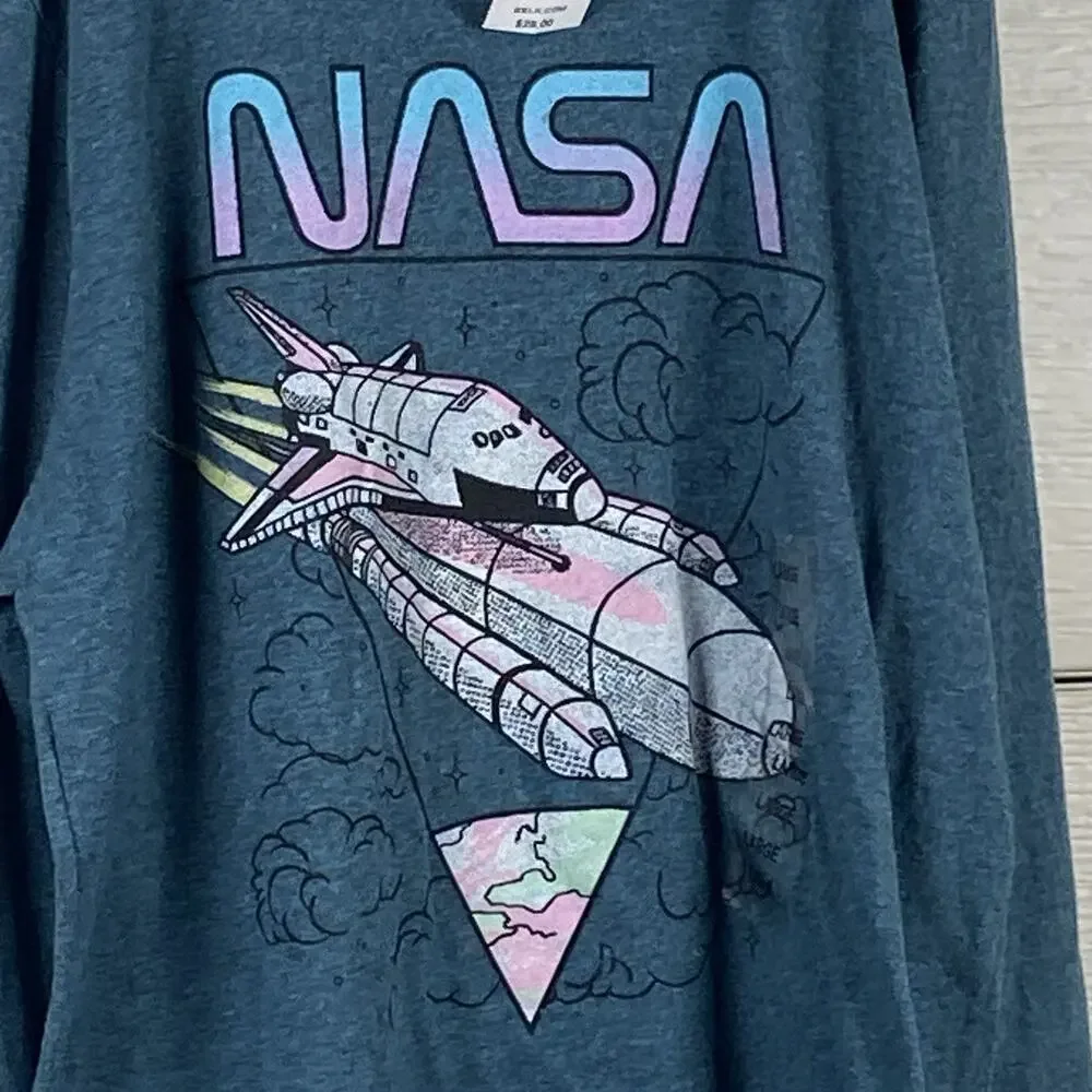 Fifth Sun T-Shirt Youth Size Large Long Sleeve NASA Graphic Tee NEW